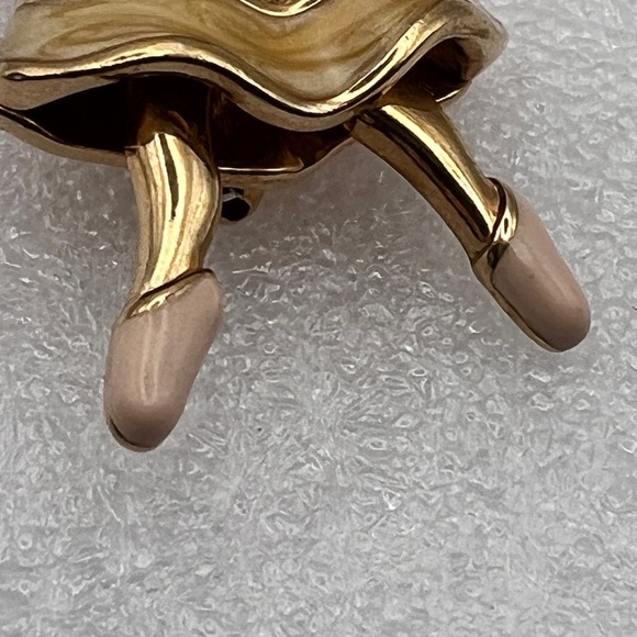 Swarovski Moveable Crystal enamel Ballerina Brooch Pin Vintage - Picture 8 of 8